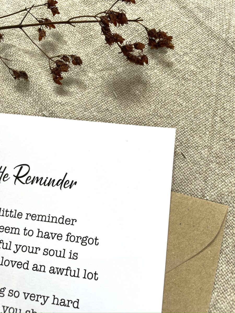 A Little Reminder, Card image 2