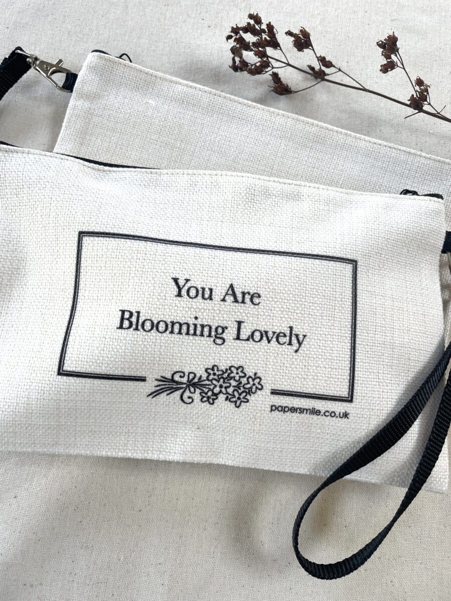 Blooming Lovely, Linen Bag with Wristlet image 1