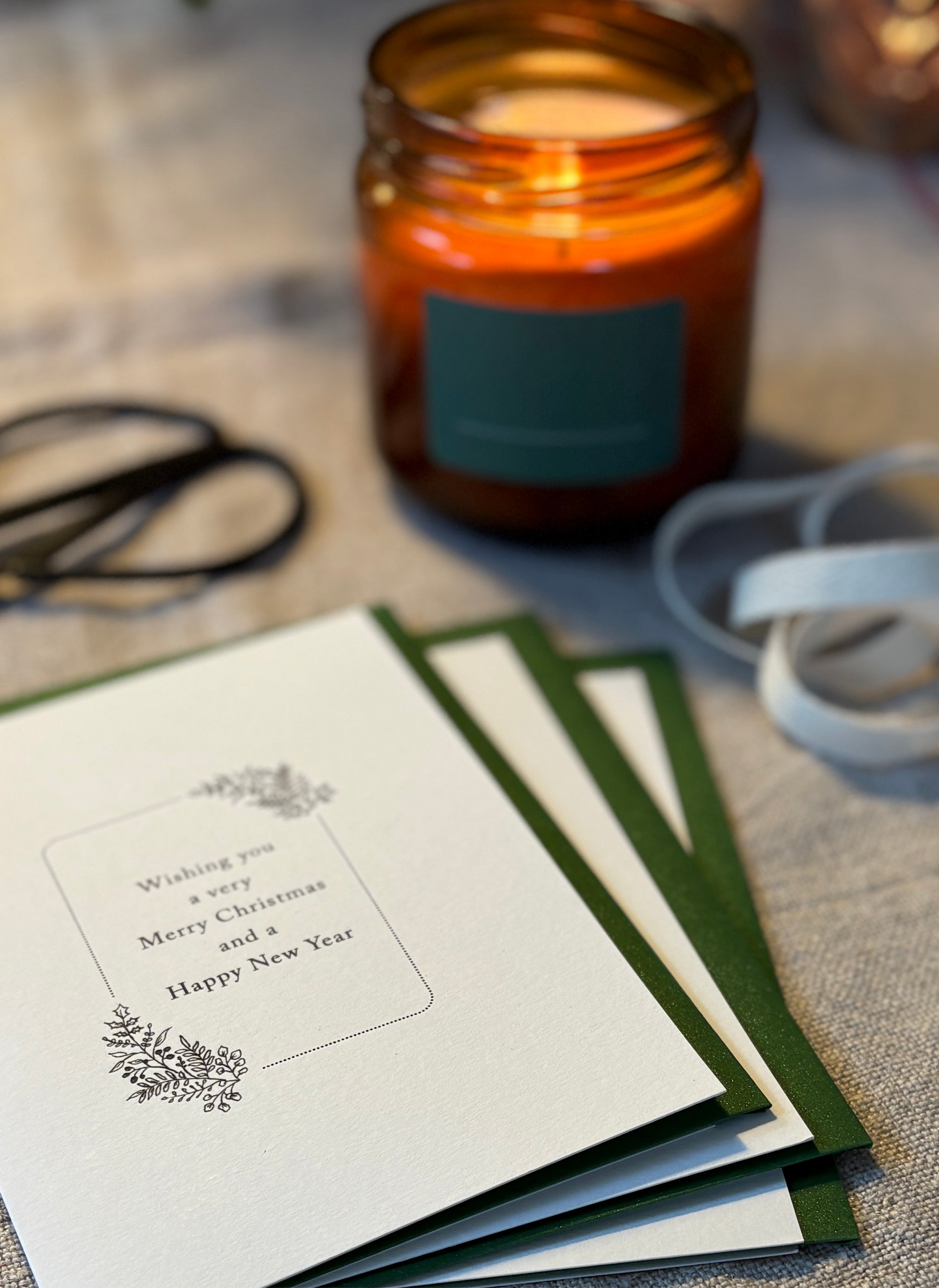 3 Pack - Merry Christmas, Illustrated Luxury Christmas Cards