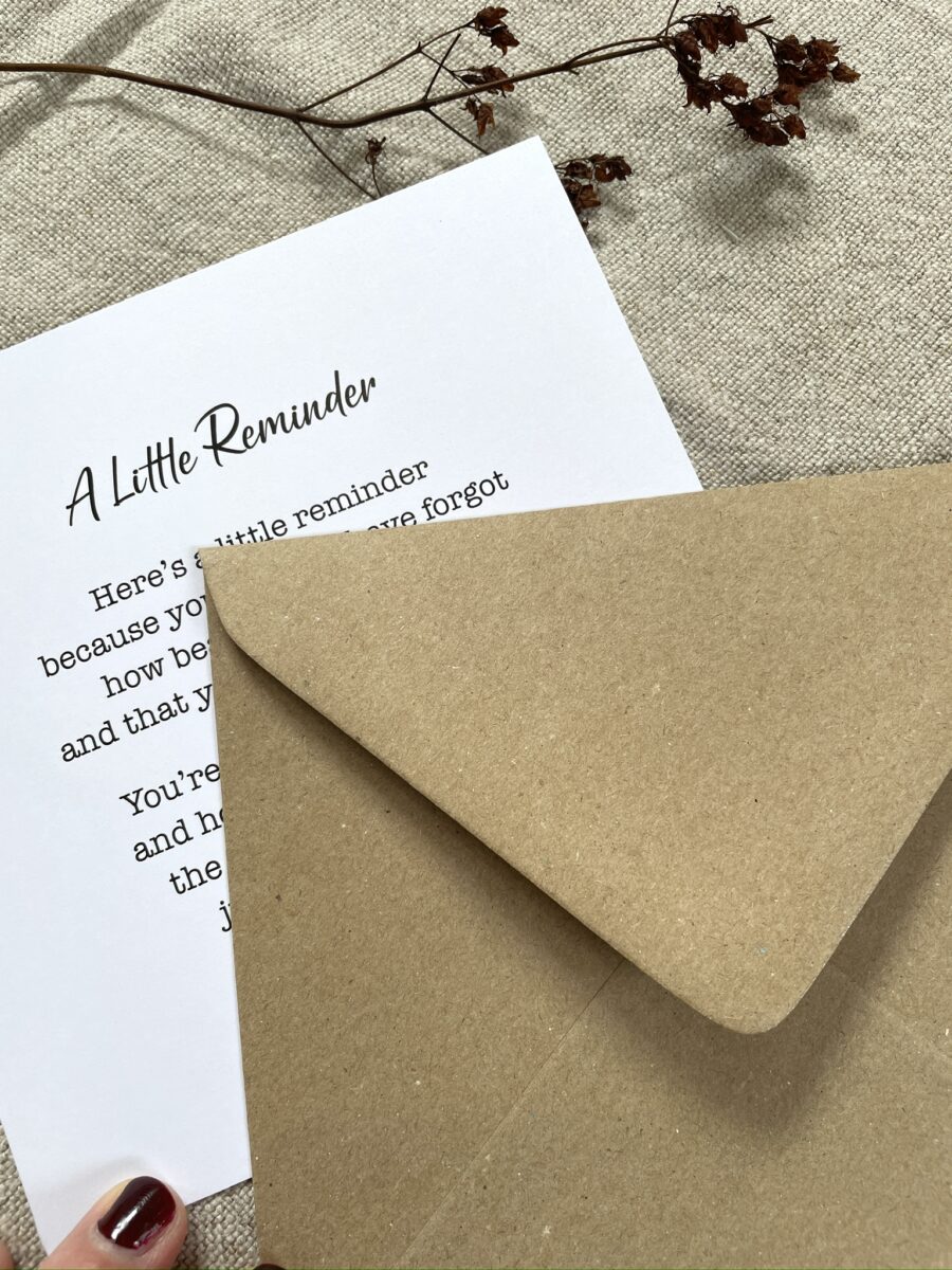 A Little Reminder, Card image 3