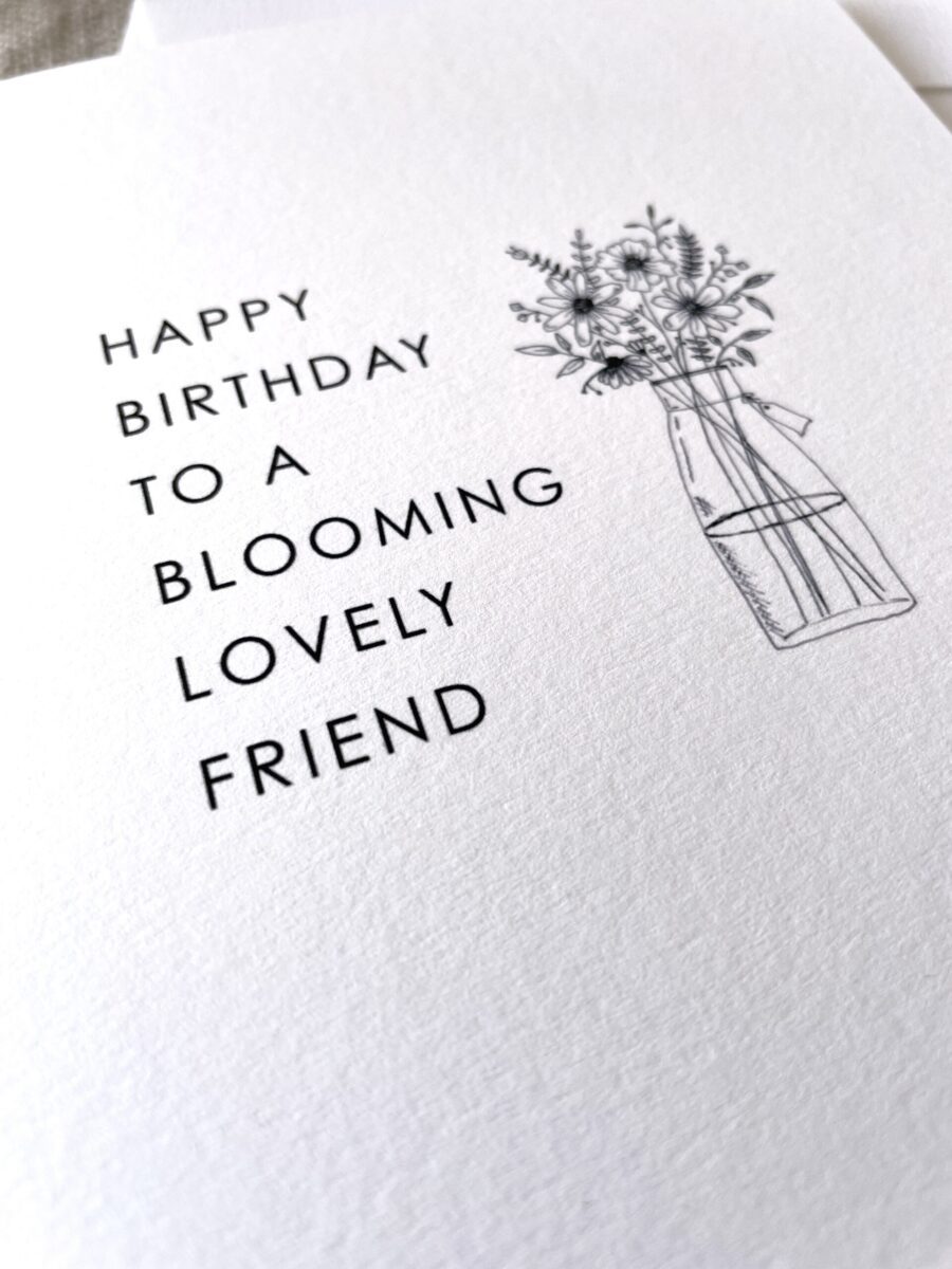 Blooming Lovely Friend Floral Birthday Card image 1