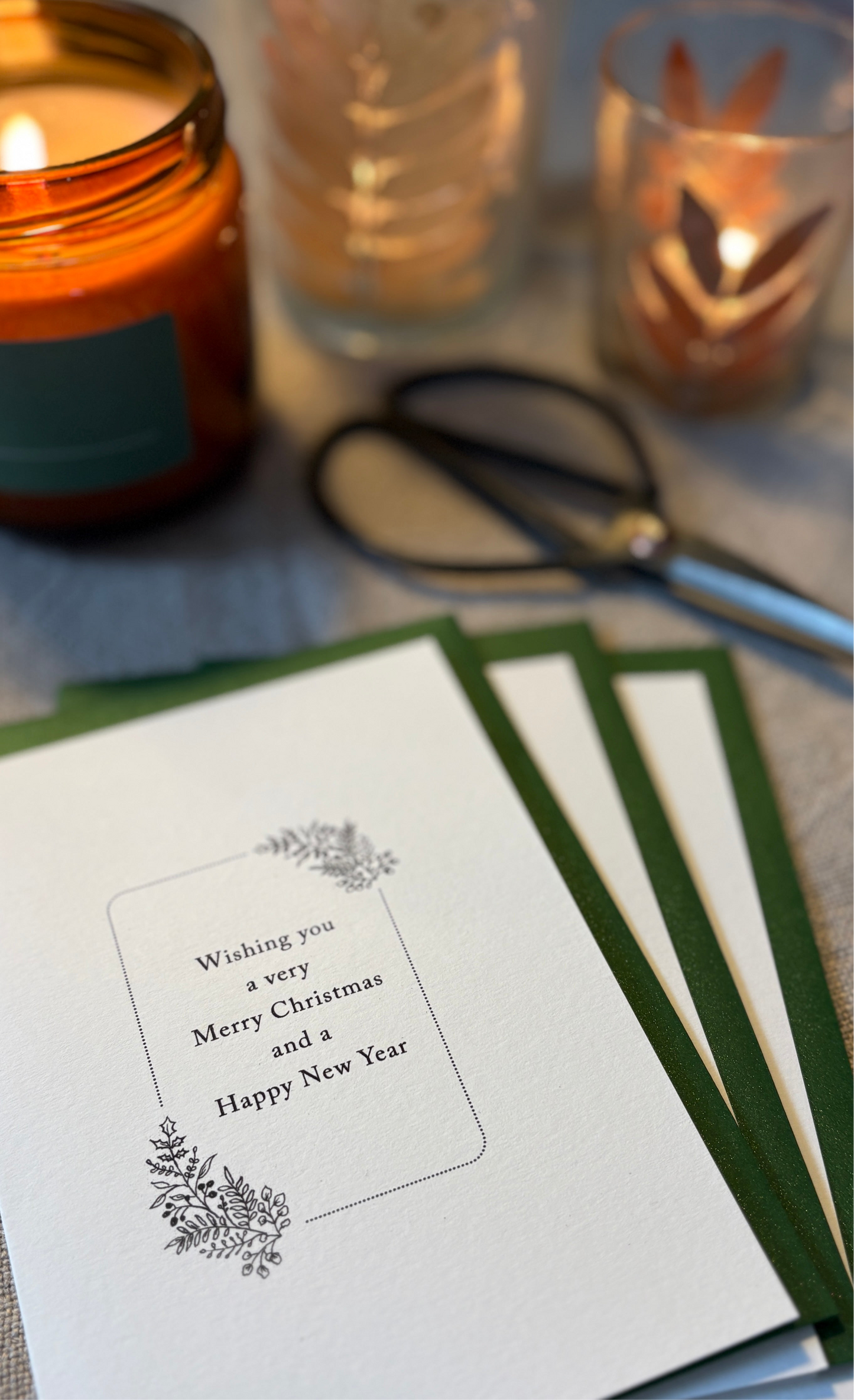 3 Pack - Merry Christmas, Illustrated Luxury Christmas Cards