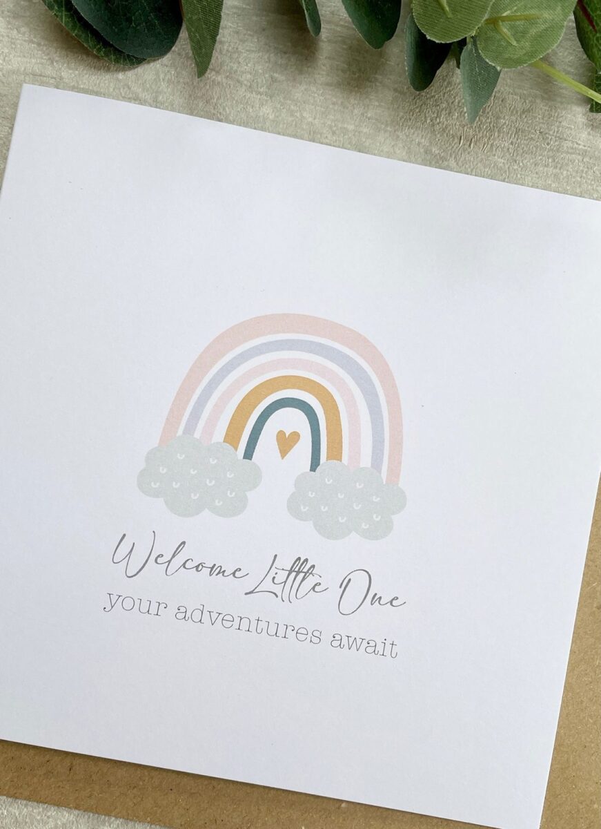 Welcome Little One, New Baby Card image 1