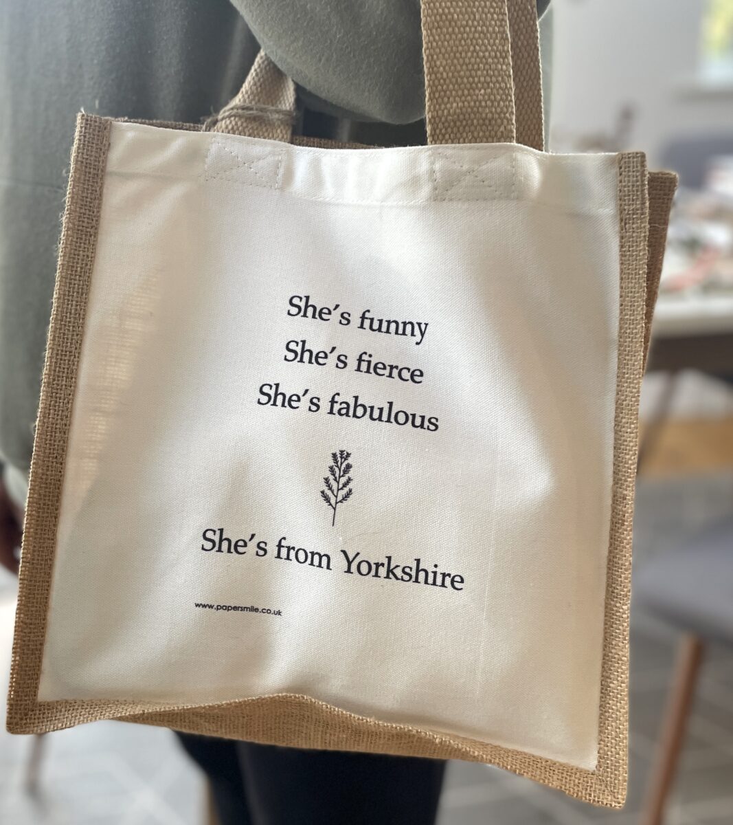 Yorkshire, Jute Shopping Bag image 2