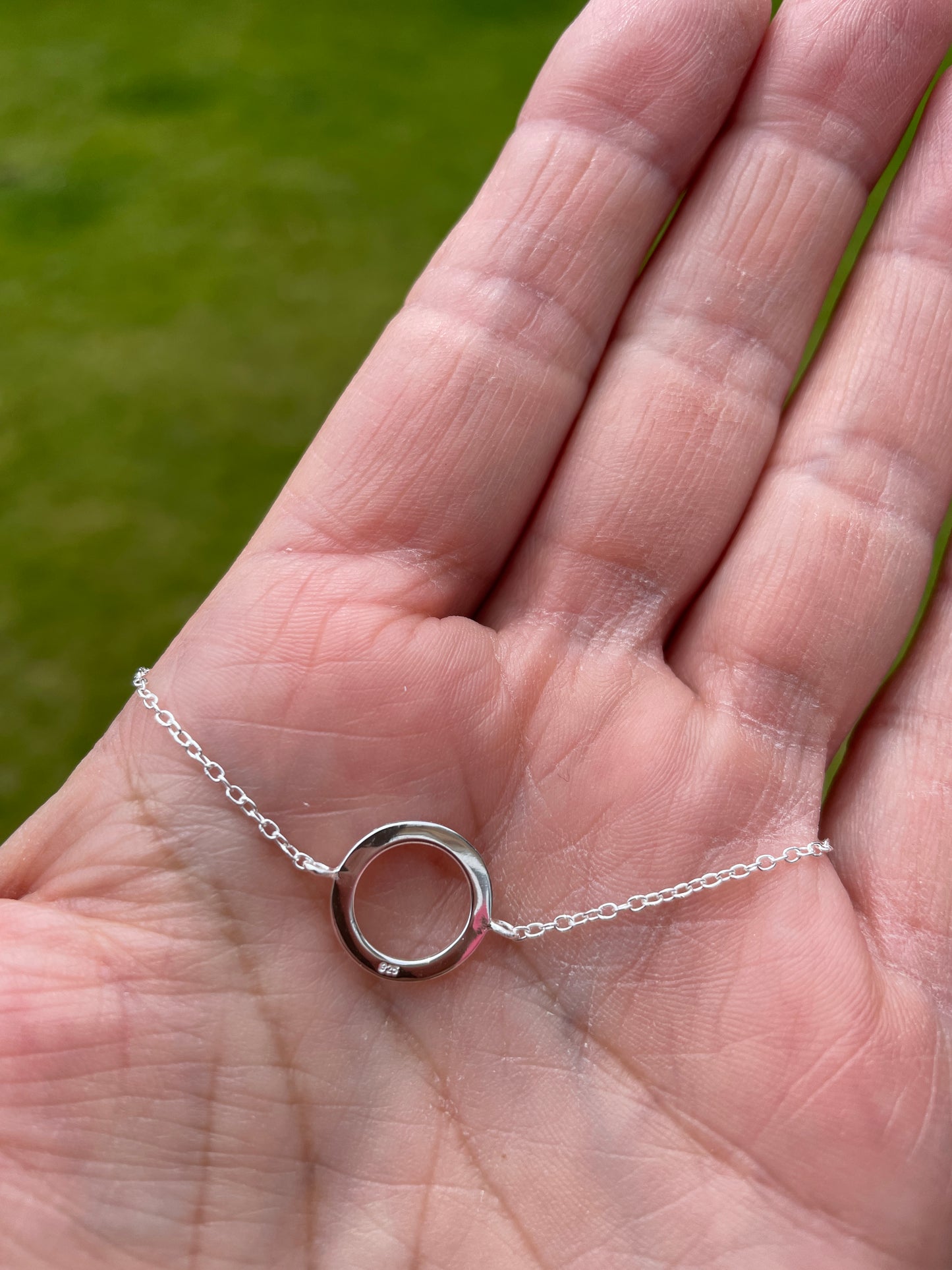 Circle Detail Chain Bracelet, Sterling Silver