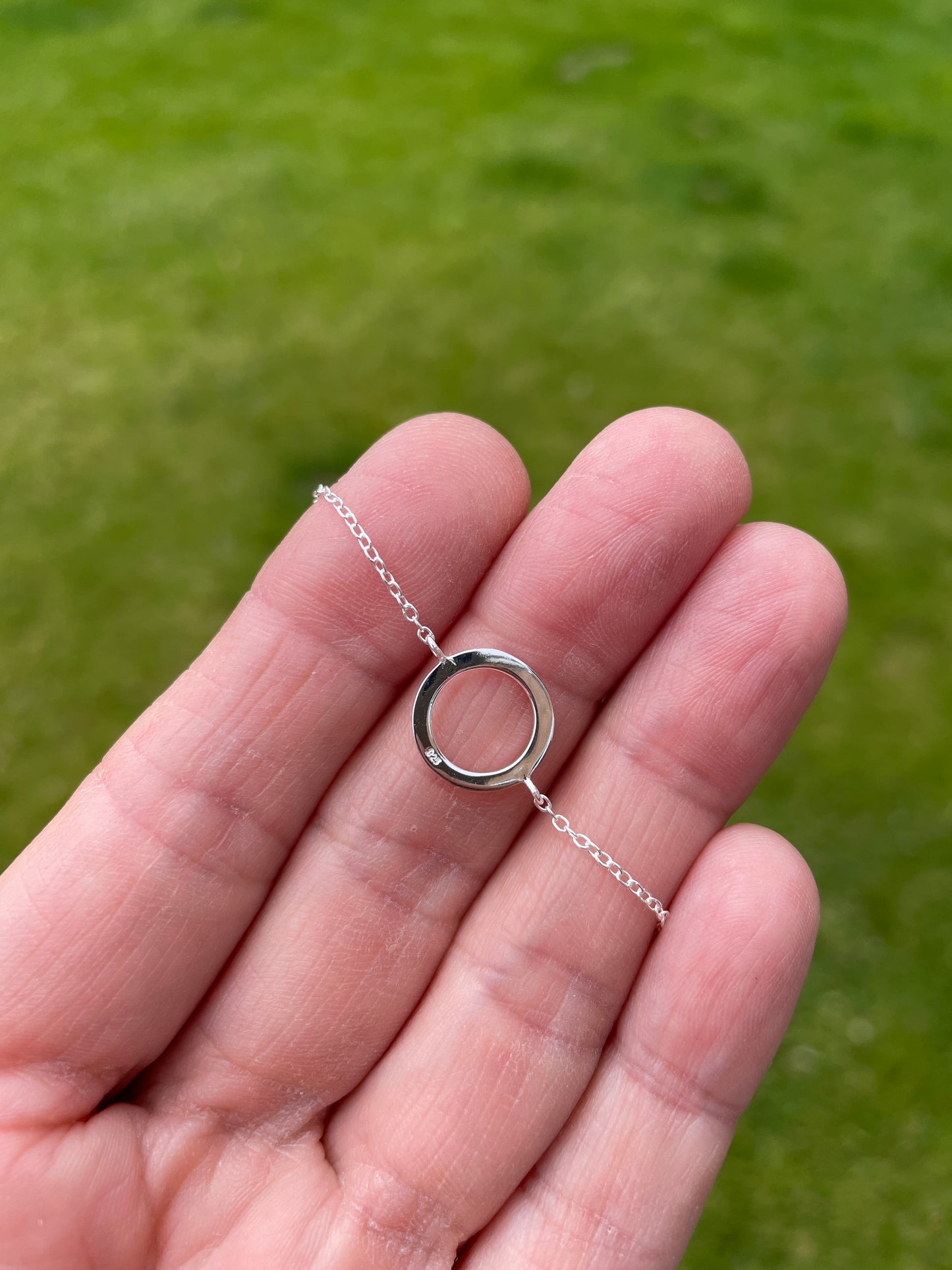 Circle Detail Chain Bracelet, Sterling Silver