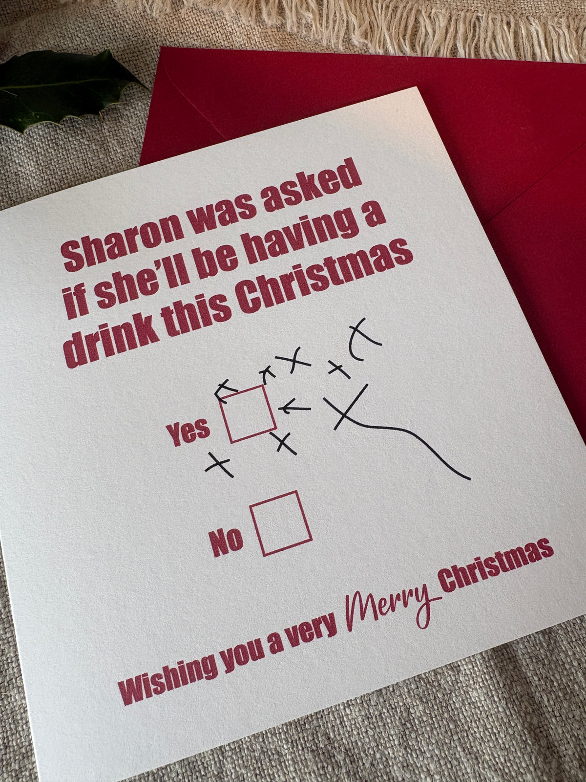 Personalised with NAME(S), Christmas Tipple Card