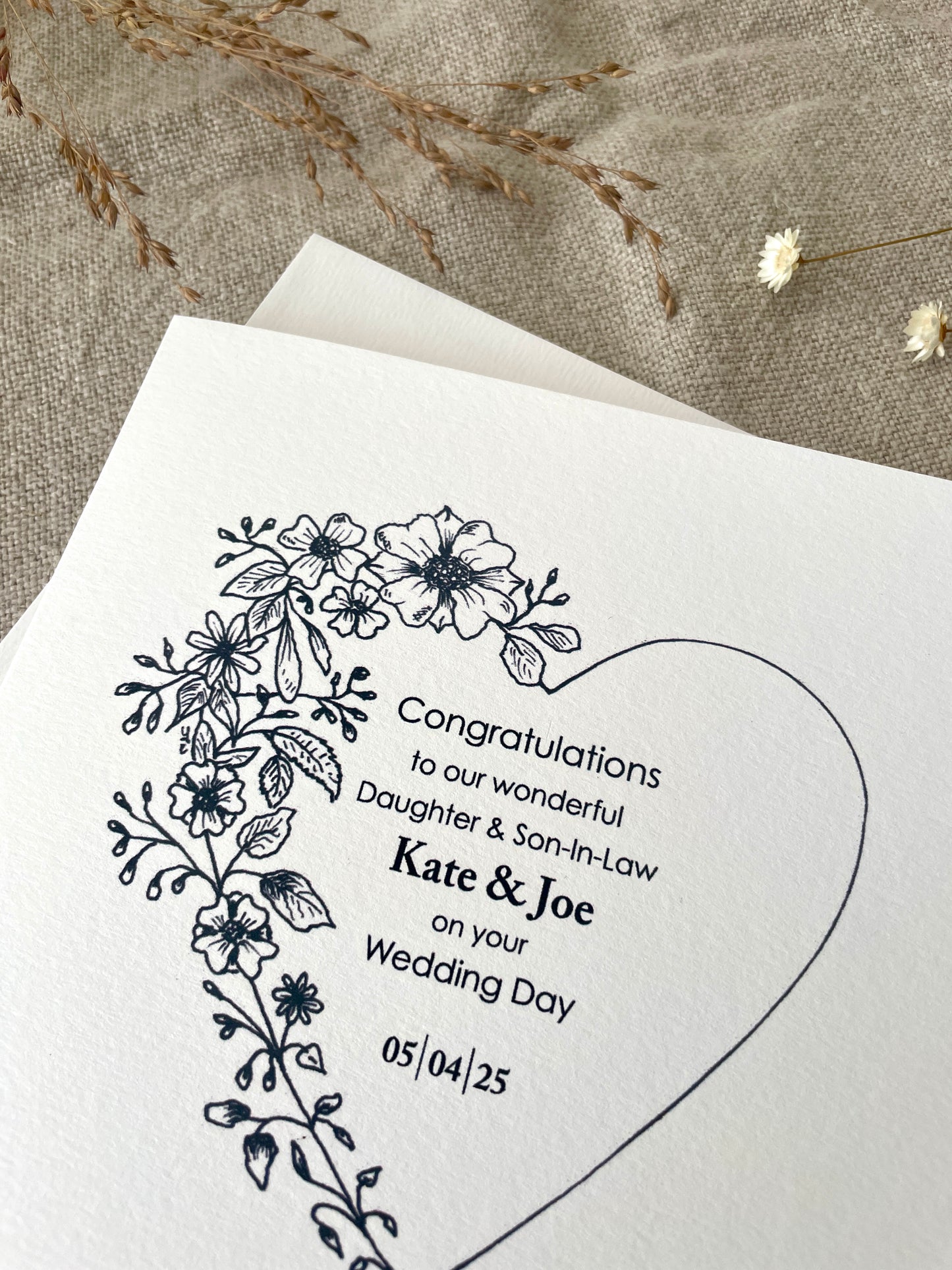 Personalised Wedding Card For Daughter / Son
