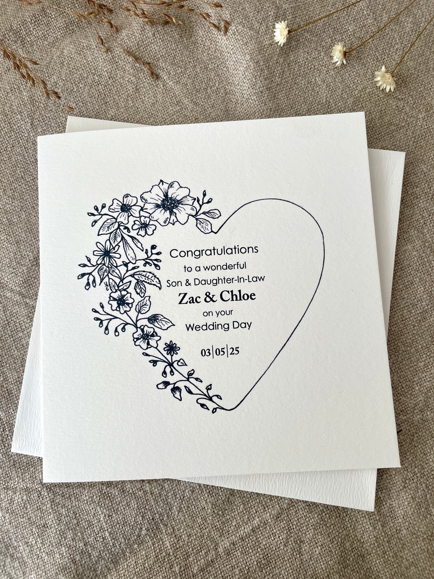 Personalised Wedding Card For Daughter / Son