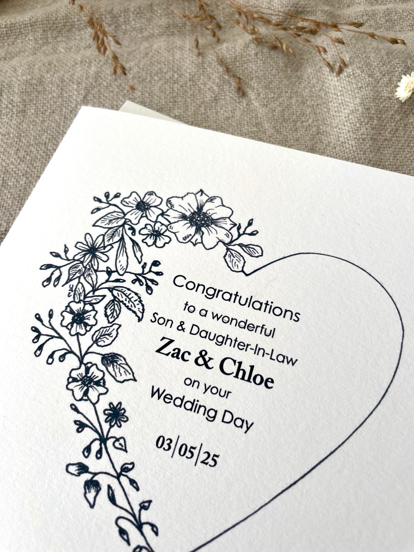 Personalised Wedding Card For Daughter / Son