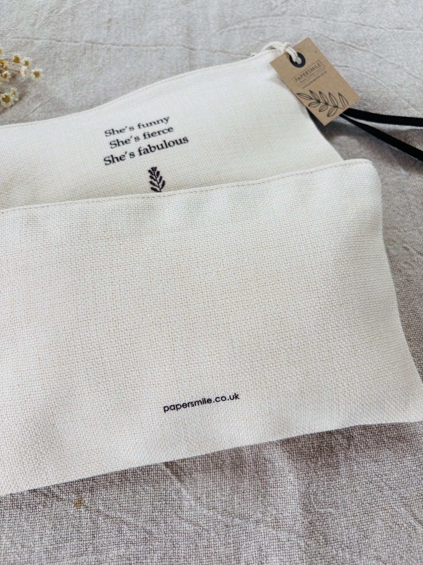 She's from Yorkshire, Linen Bag with Wristlet