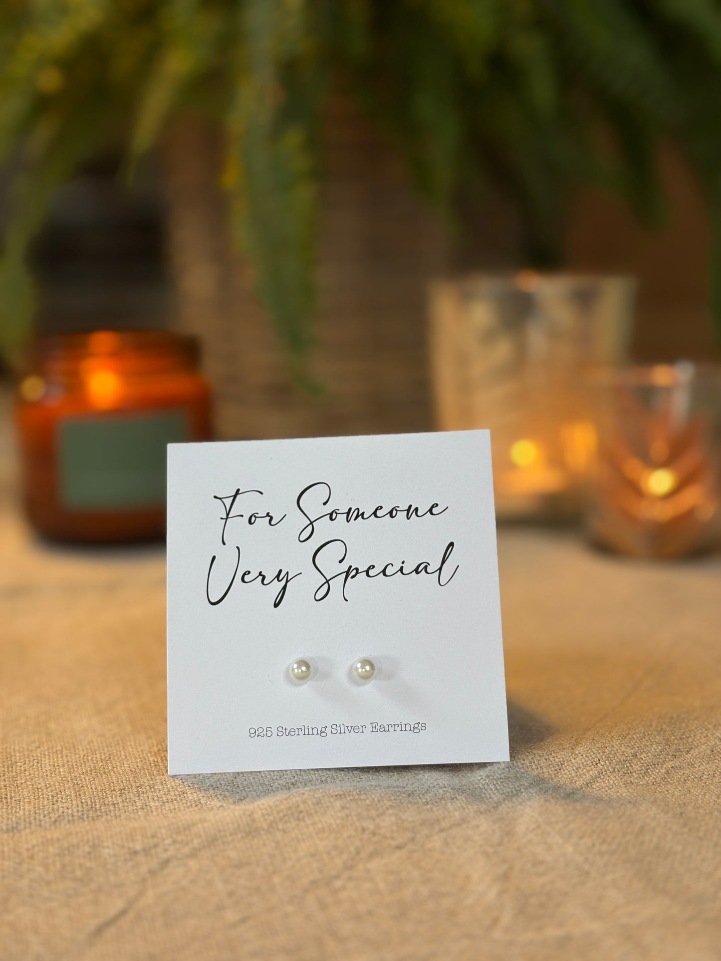Pearl Stud Earrings, Sterling Silver