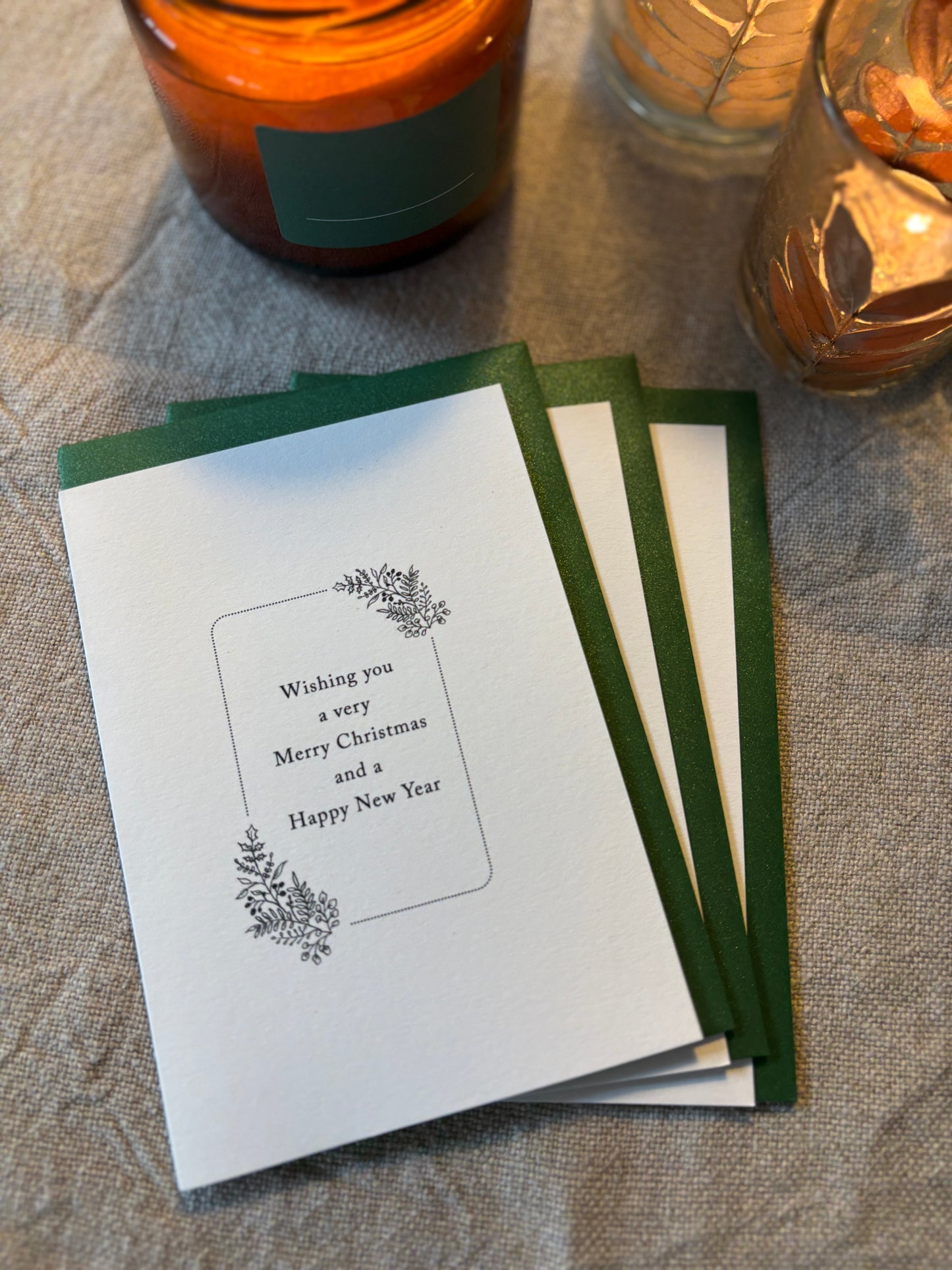3 Pack - Merry Christmas, Illustrated Luxury Christmas Cards