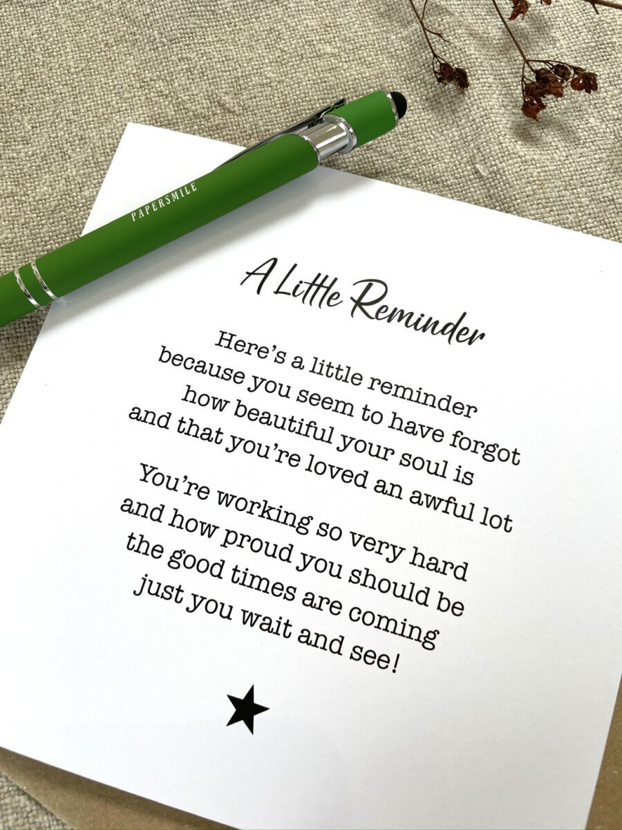 A Little Reminder, Card image 4