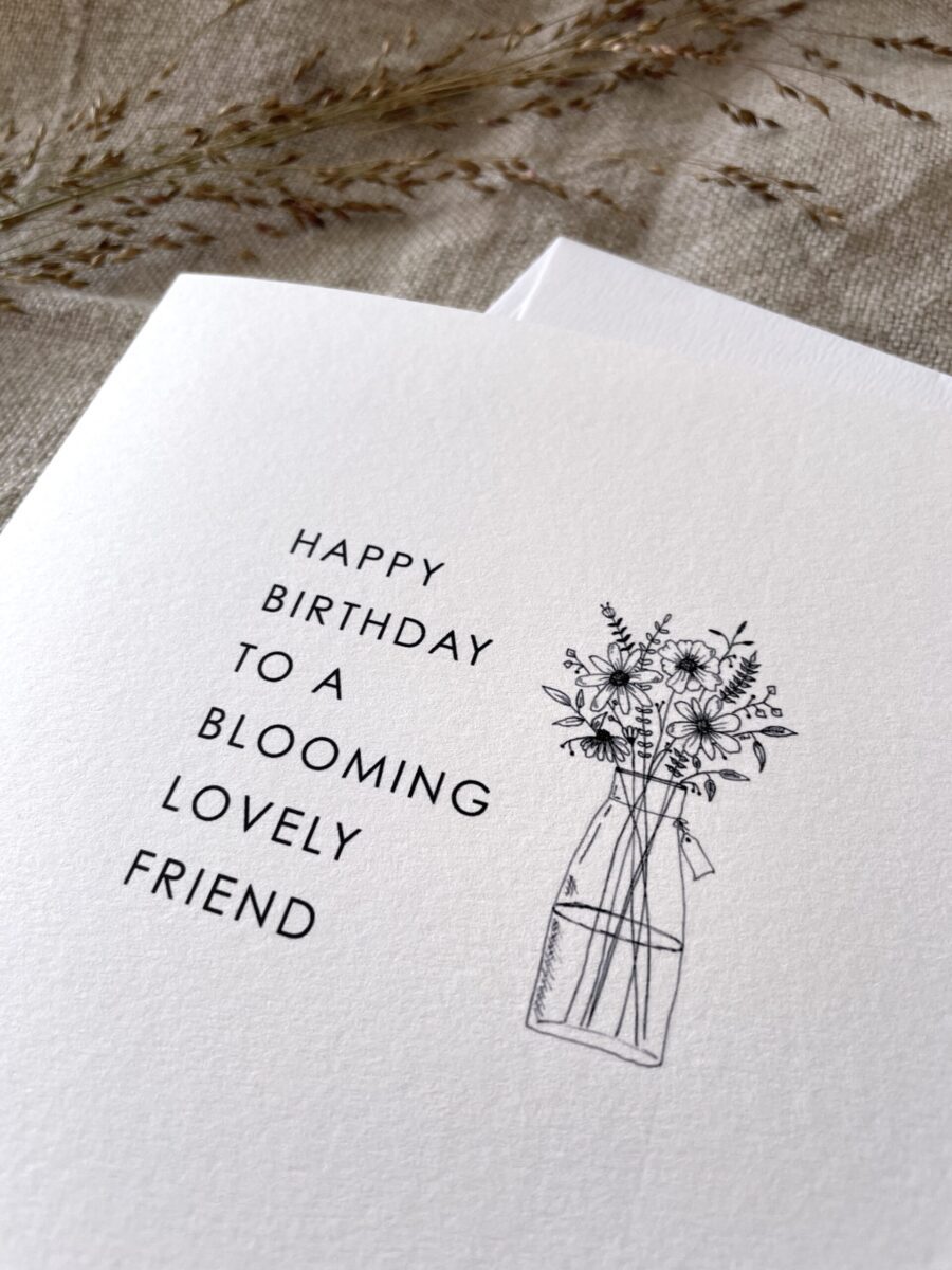 Blooming Lovely Friend Floral Birthday Card image 3