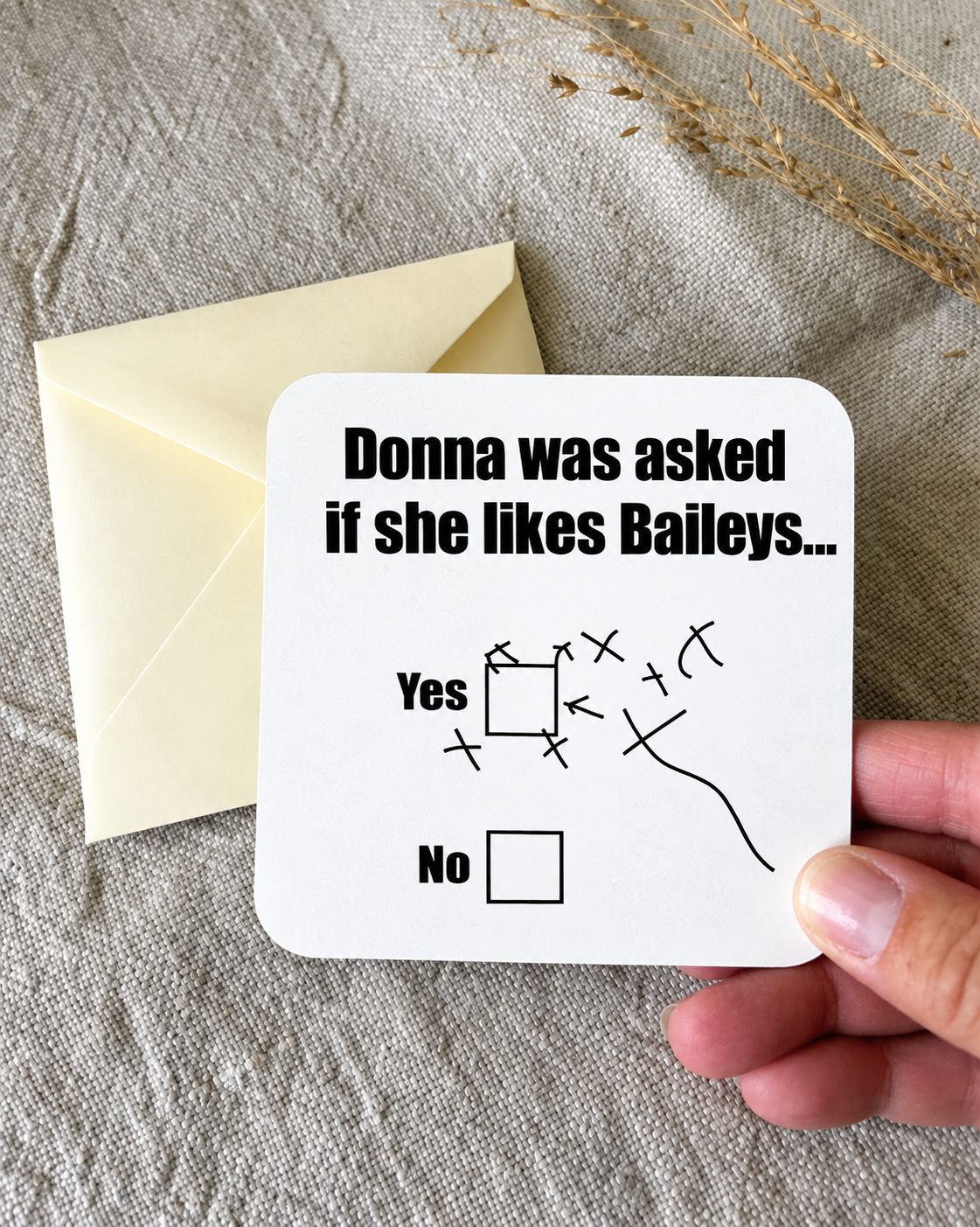 Personalised with NAME, Baileys Card