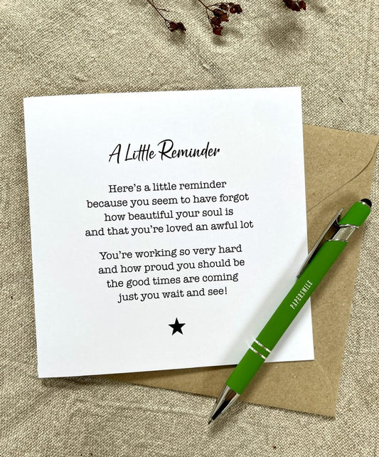 A Little Reminder, Card image 0