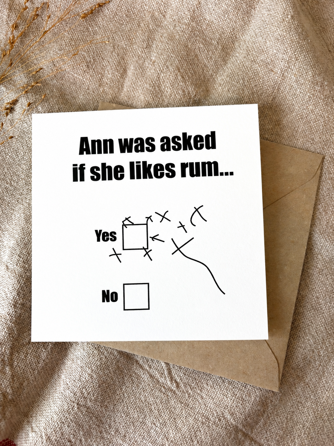 Personalised with NAME, Rum Card