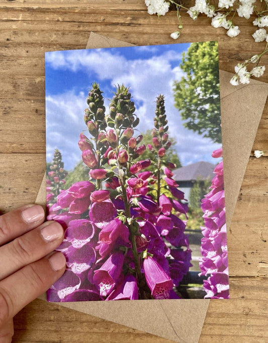 Foxy Fuchsia A6 Blank Greeting Card image 0