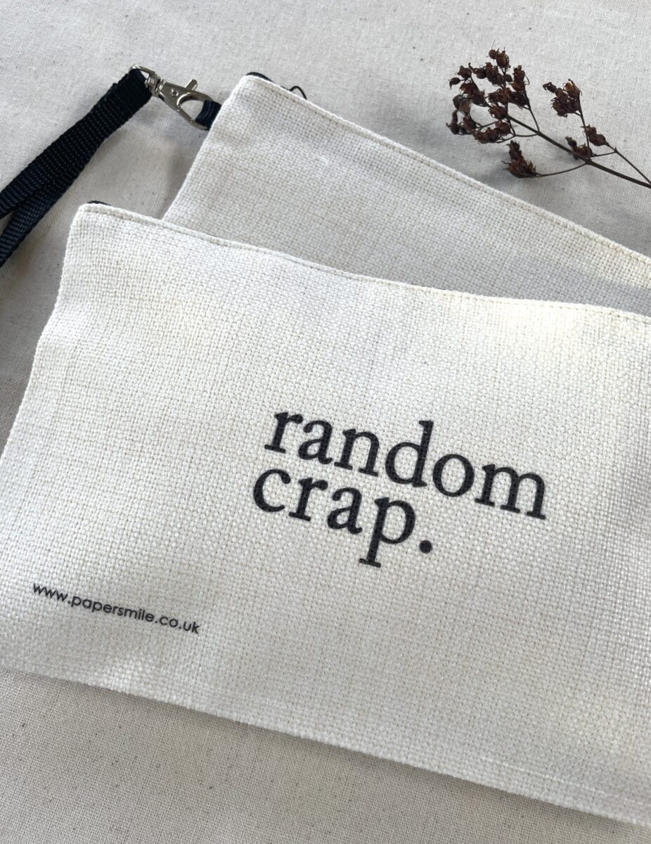 Random Crap, Linen Bag with Wristlet image 4