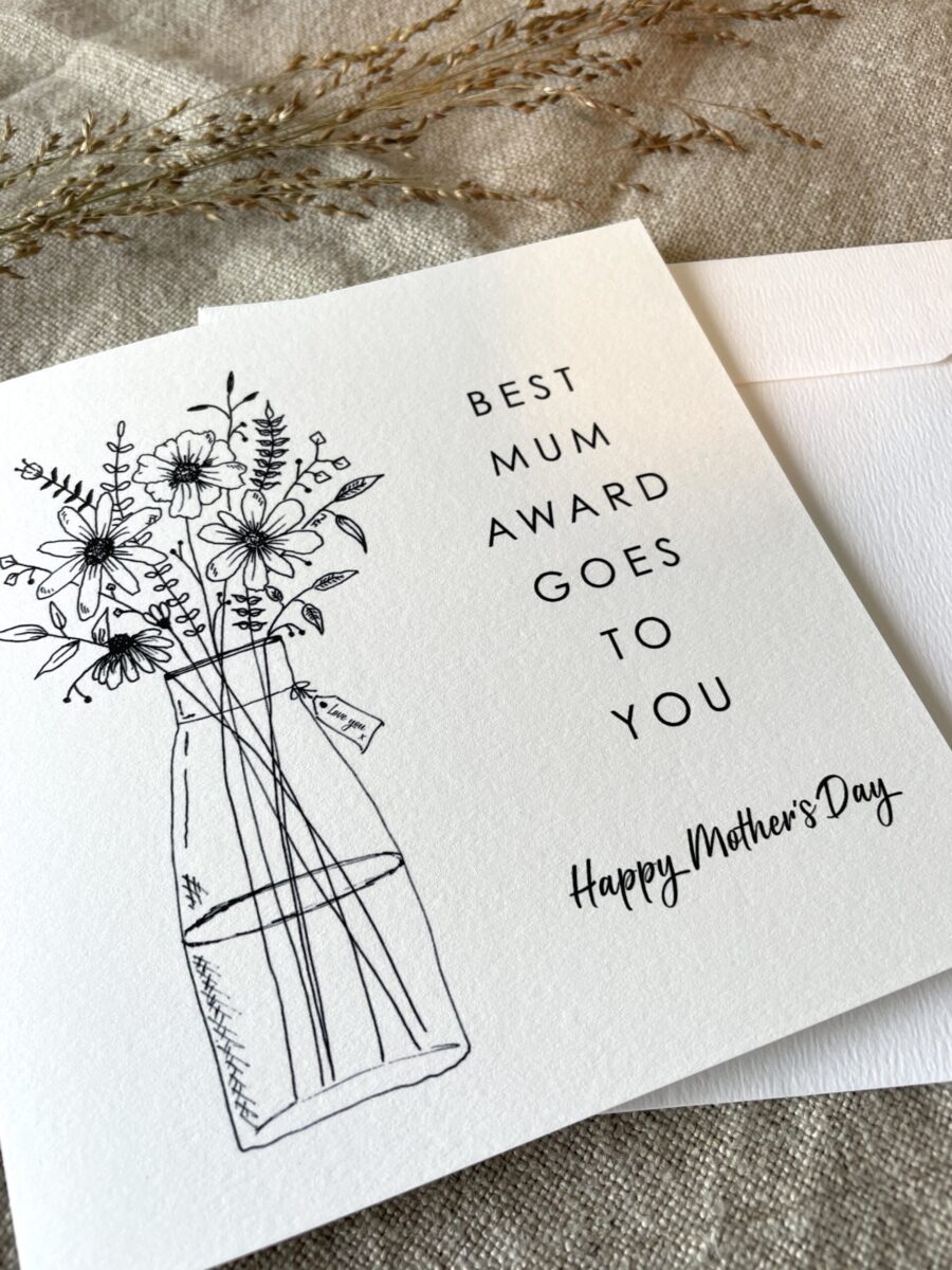 Best Mum Award, Mother's Day Card image 1