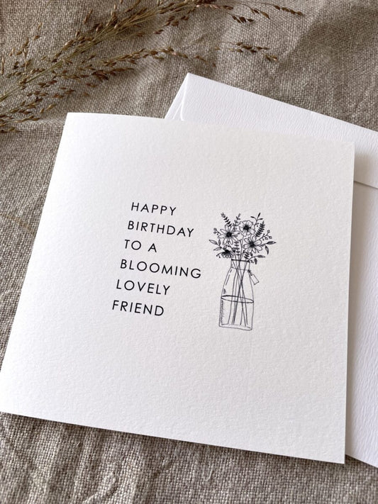 Blooming Lovely Friend Floral Birthday Card image 0
