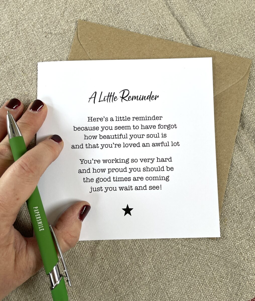 A Little Reminder, Card image 1