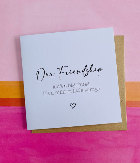 Our Friendship, Card image 0
