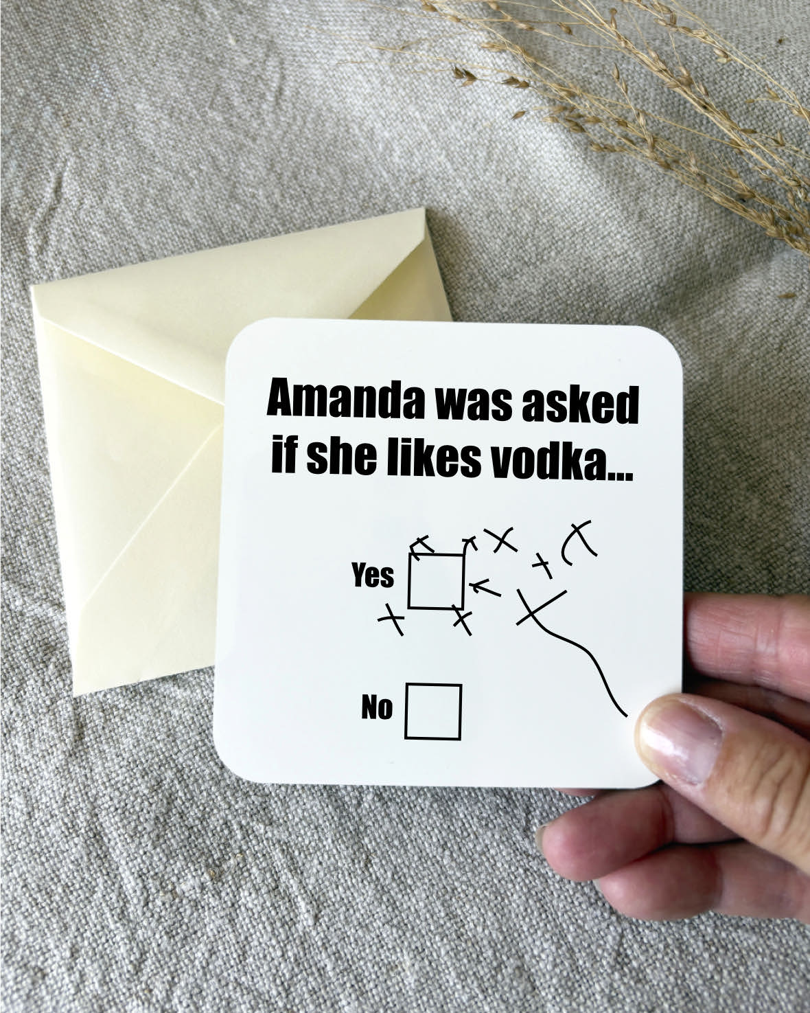 Vodka Coaster with NAME
