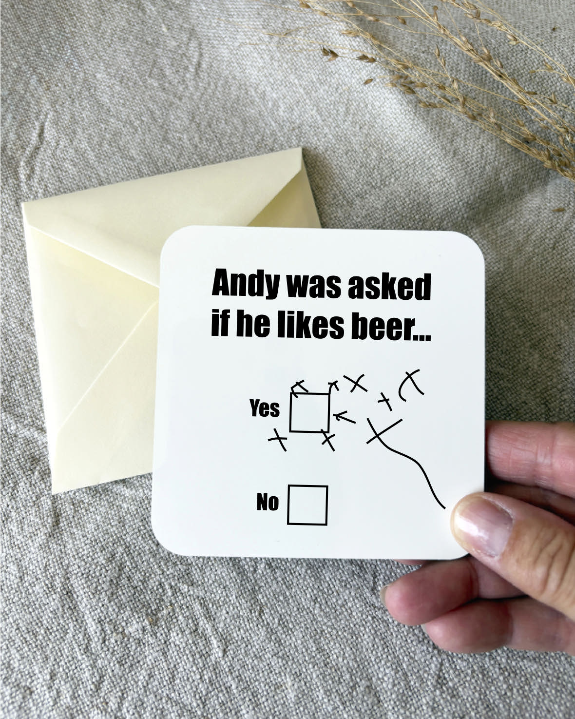 Beer Coaster with NAME