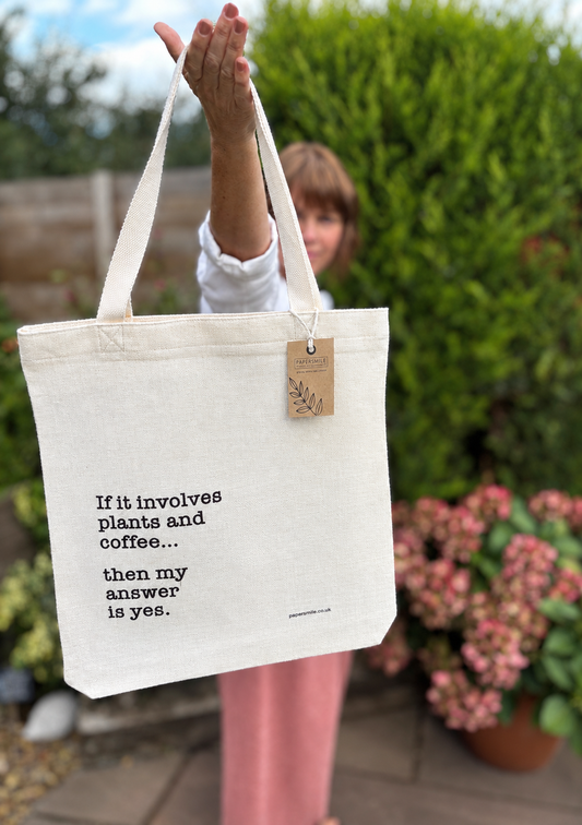 Plants & Coffee, Tote Bag
