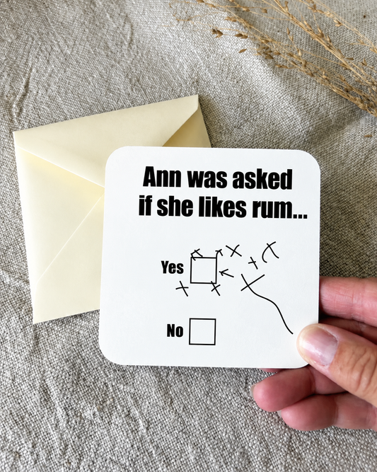 Rum Coaster with NAME