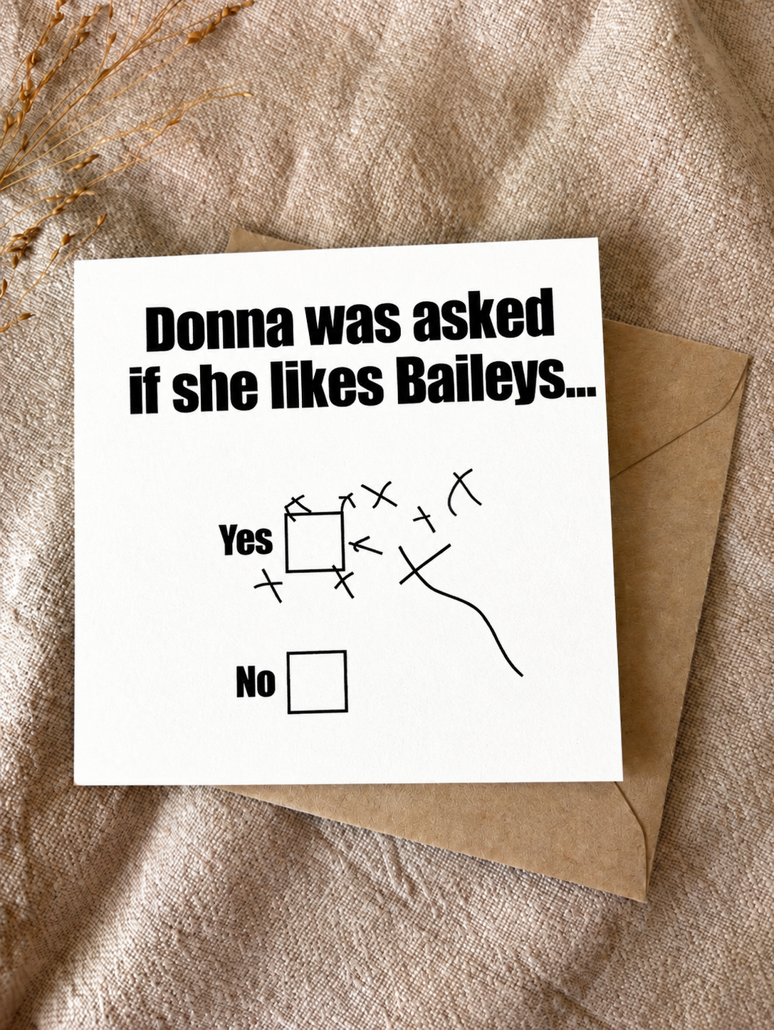 Personalised with NAME, Baileys Card