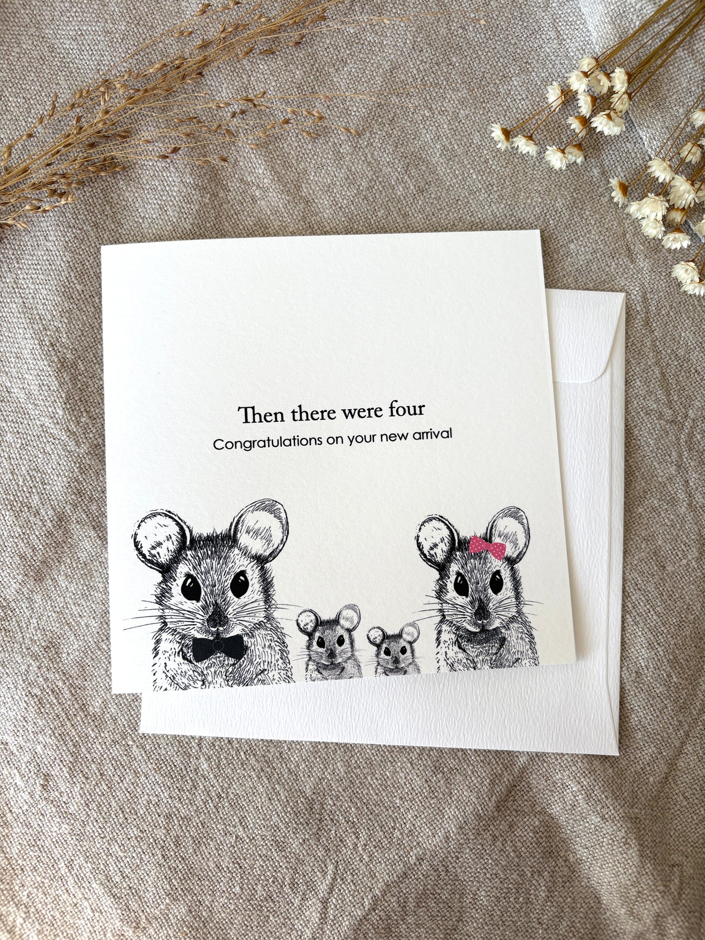 New Baby Card, Then there were four.