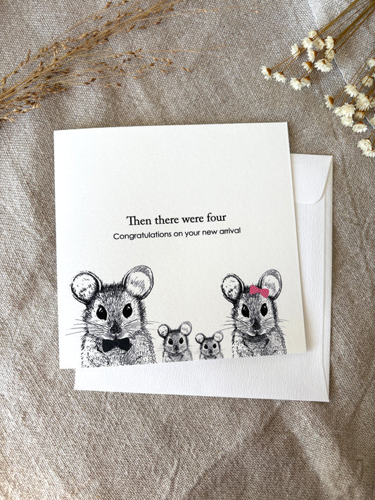 New Baby Card, Then there were four.
