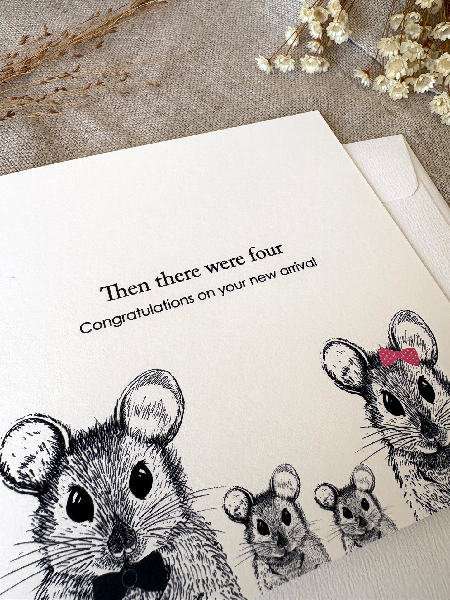 New Baby Card, Then there were four.