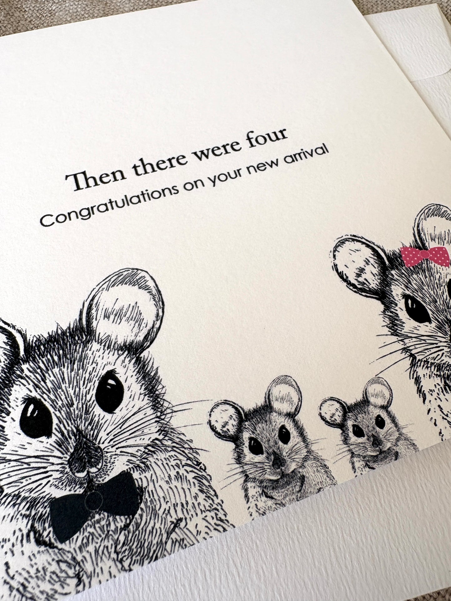 New Baby Card, Then there were four.