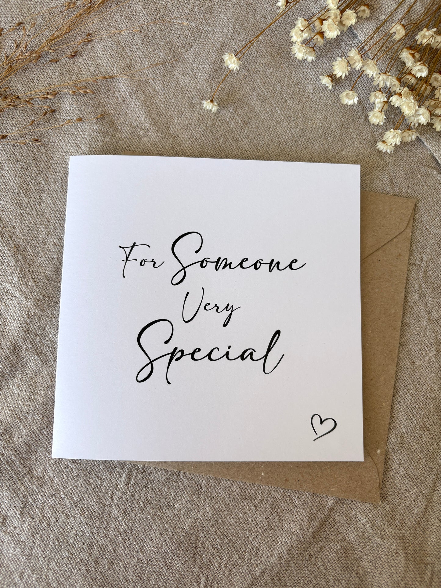 For Someone Very Special, Card