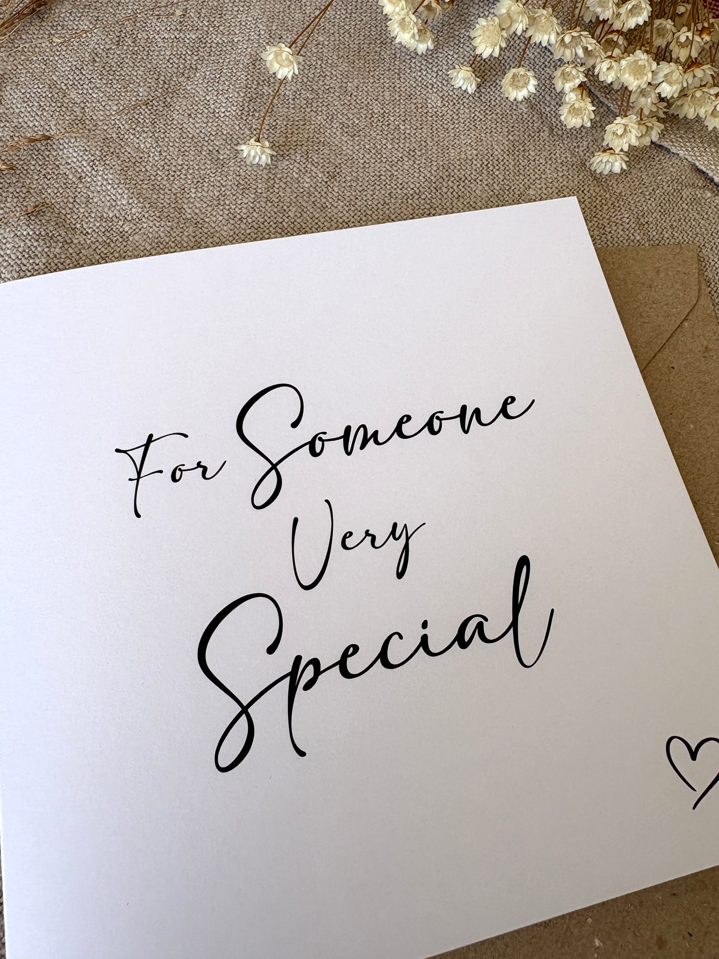 For Someone Very Special, Card