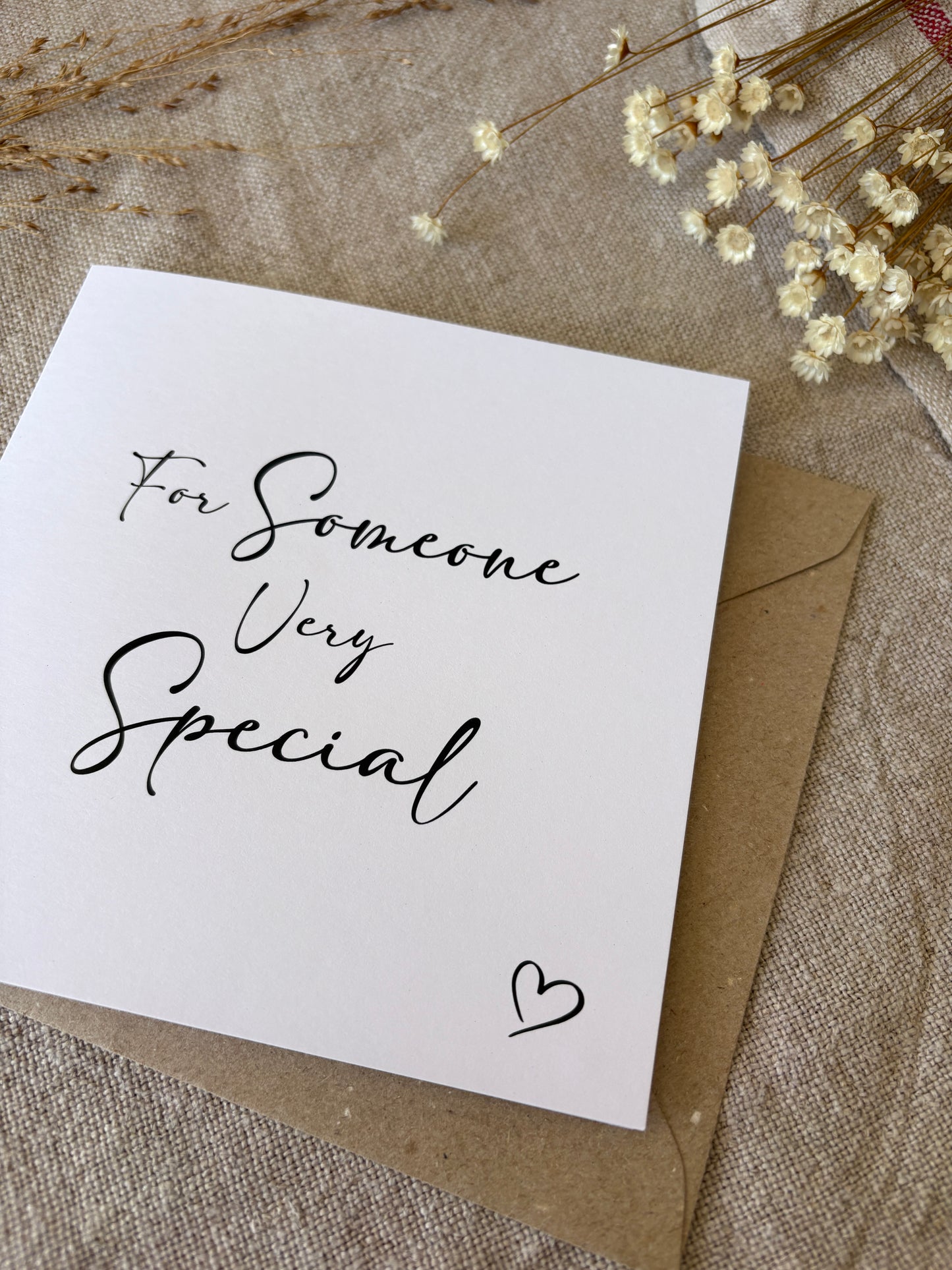 For Someone Very Special, Card