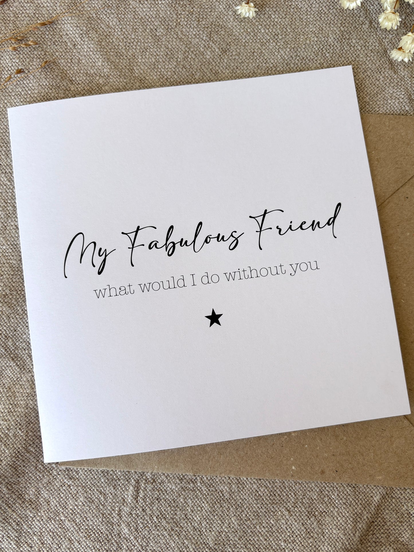 My Fabulous Friend, Blank Card