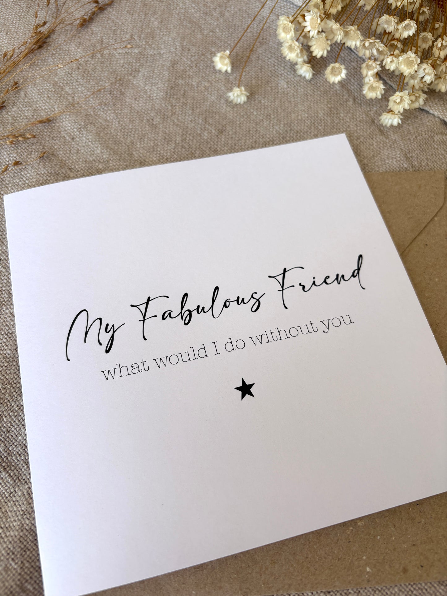 My Fabulous Friend, Blank Card
