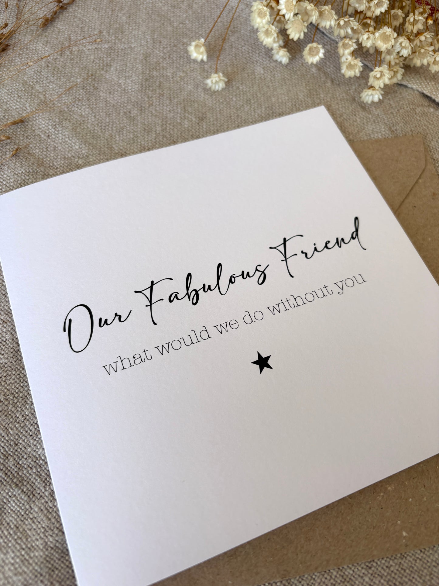 Our Fabulous Friend, Blank Card