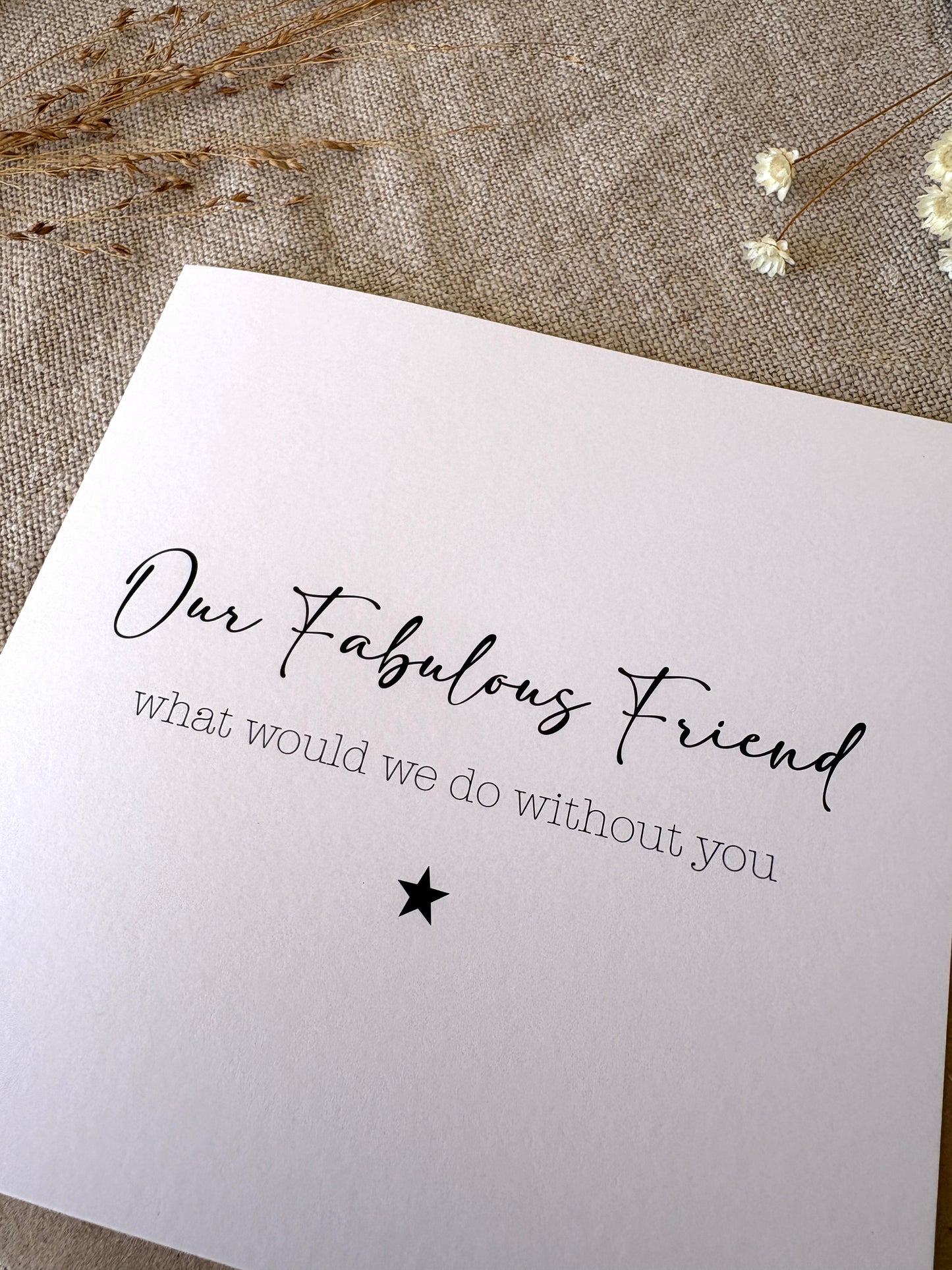 Our Fabulous Friend, Blank Card