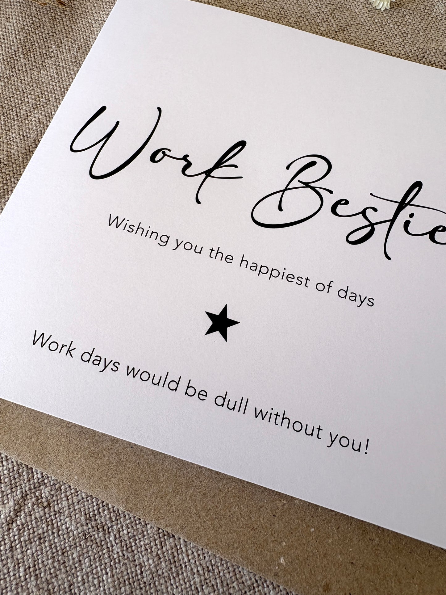 Work Bestie, Card