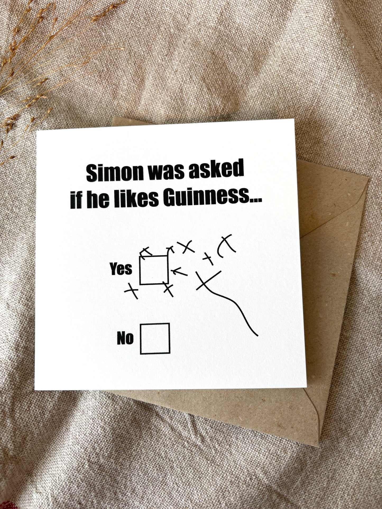 Personalised with NAME, Guinness Card