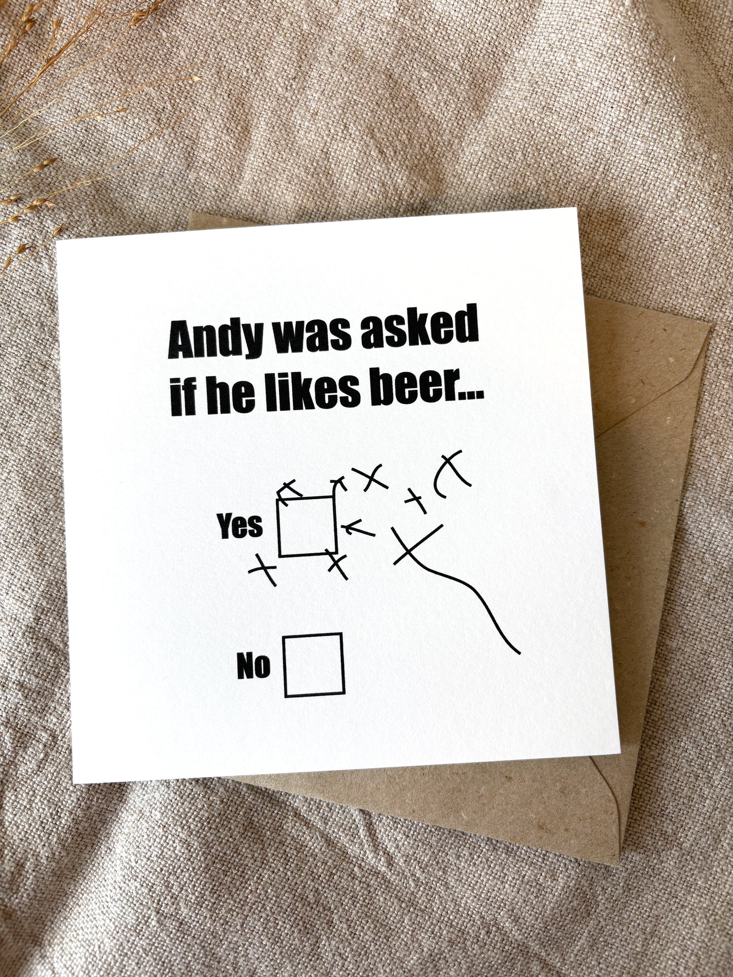 Personalised with NAME, Beer Card