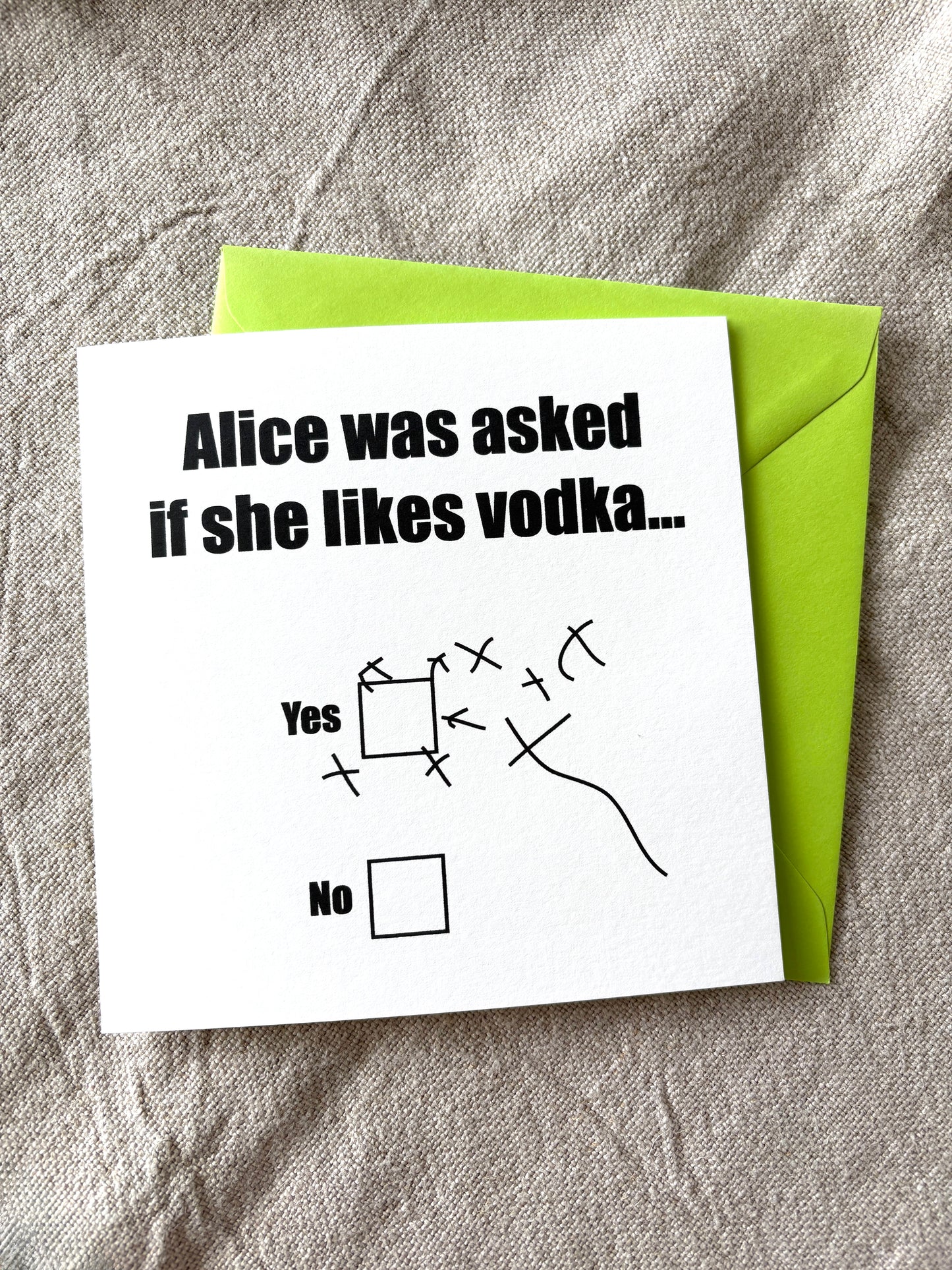 Personalised with NAME, Vodka Card