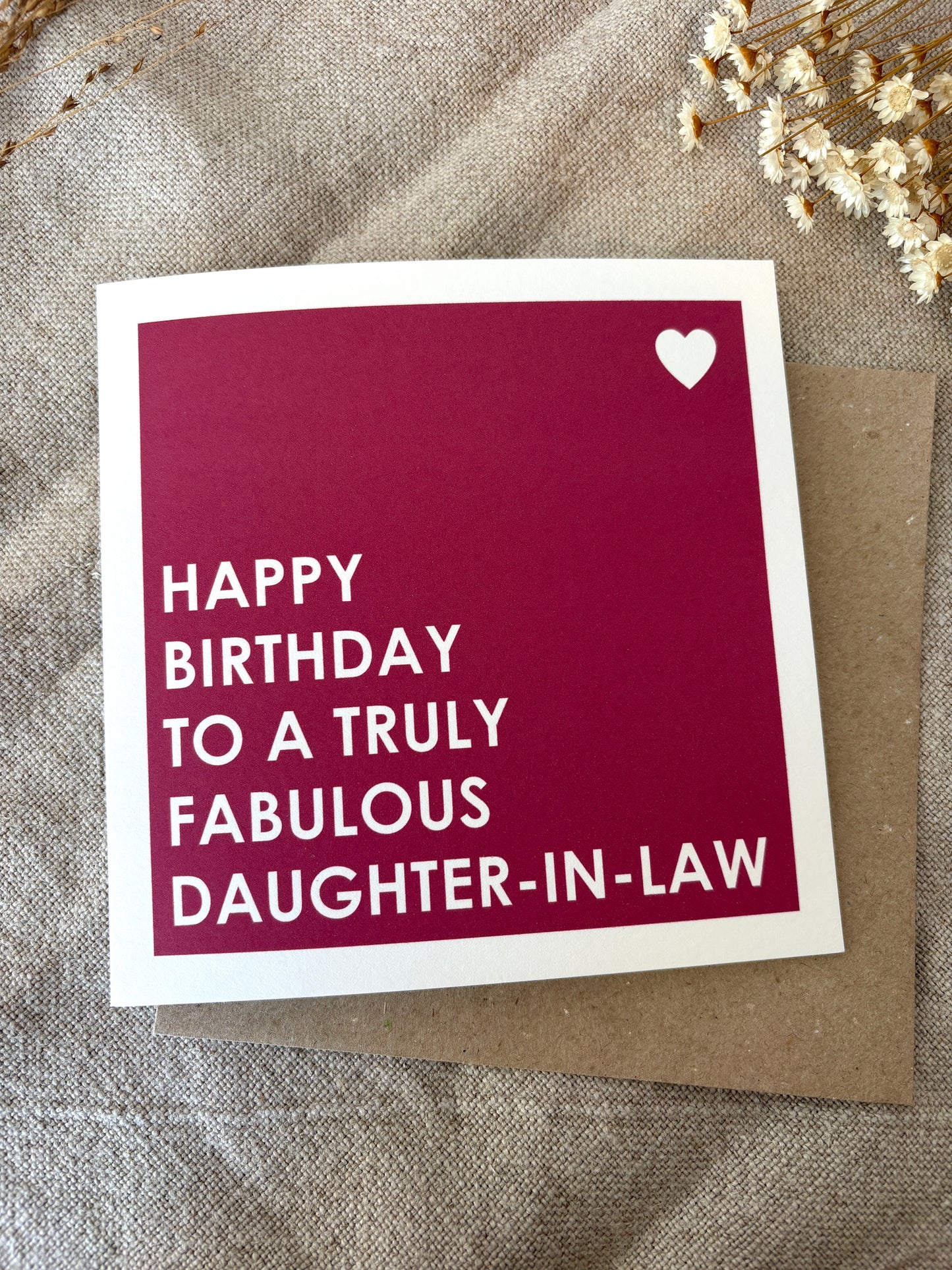 Fabulous Daughter-In-Law, Birthday Card