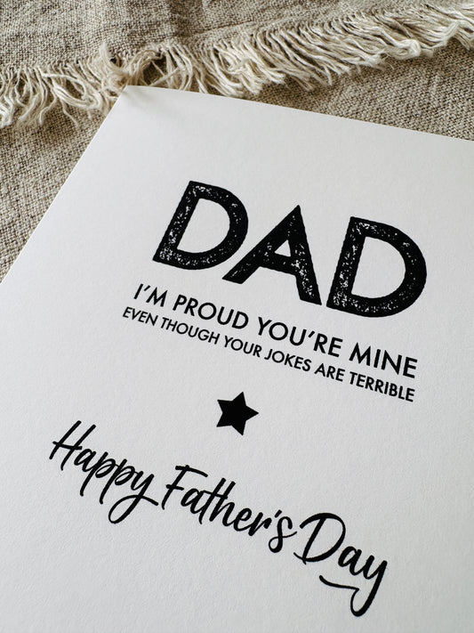 Terrible Jokes, Father's Day Card